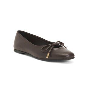 CRUZA Chocolate Made In Portugal Leather Ballet Flats